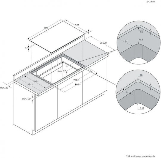 Haier ID Series 4 Intelligentes Induktion Kochfeld Autonom mit Sperrmodus 80x52cm