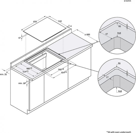 Haier ID Series 2 Smart Индукционен Плот Автономен с Функция за Заключване 65x51см.