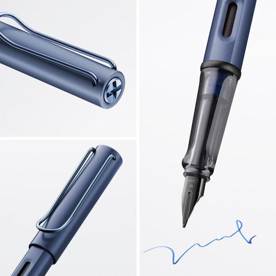Lamy Füllfederhalter Extra Fein Rot aus Aluminium mit Rot Tintenfarbe
