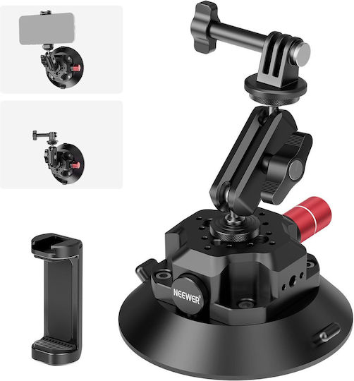 Suport Cu Ventuză Dslr 4.5 Inch Braț Magic Neewer Ca105 Pompă De Vid 60kg Suport 1/4 3/8 Filet Arri Gopro Insta360 Dji Adaptor Suport Pentru Telefon Mobil Inclus Aluminiu
