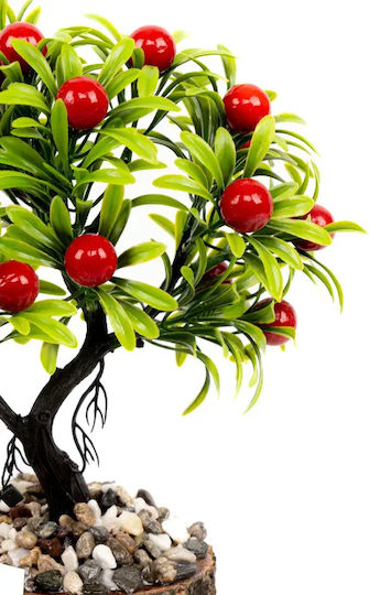 Stewehome Artificial Bonsai Tree Potted Wood Stone Detail