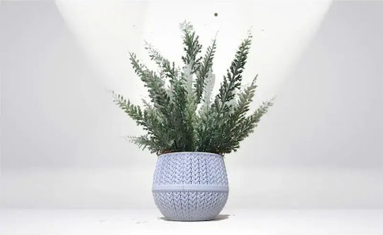 Stewehome Dekorative Tisch Weißer Korb Topfpflanze Natürliche Textur Lavendel