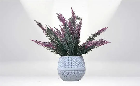 Stewehome Decorative Table White Wicker Pot Natural Texture Lavender