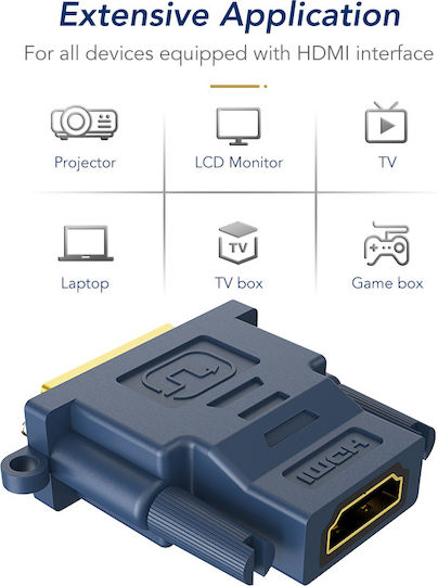 Cabletime DM131023 Конвертор DVI-D мъжки към HDMI женски