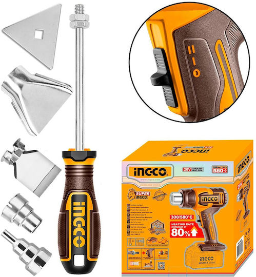 Ingco HGLI2008 Пистолет за горещ въздух 20V