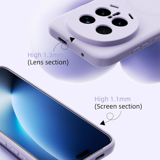Abeel Honor Magic8 Lite/x9d 5g/honor X70 5g Калъф Thin Circle Magsafe Силикон Син