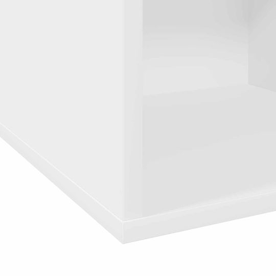 vidaXL Vinyl Record Album Box 2 pcs White 37 x 36.5 x 38 cm