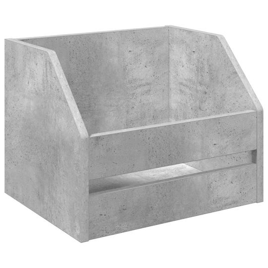 vidaXL Vinyl Album Box 2 Pcs Concrete Grey 38 x 30 x 29 cm