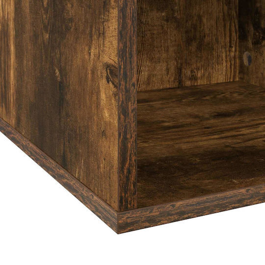 vidaXL Vinyl Album Box Smoked Oak Wood 37 x 36,5 x 38 cm