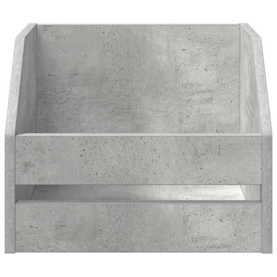 vidaXL Vinyl Album Box 2 Pcs Concrete Grey 38 x 30 x 29 cm