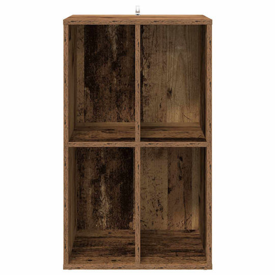 vidaXL Vinyl Record Cabinet Oak Wood 44,5x36,5x74,5 cm 1 pc
