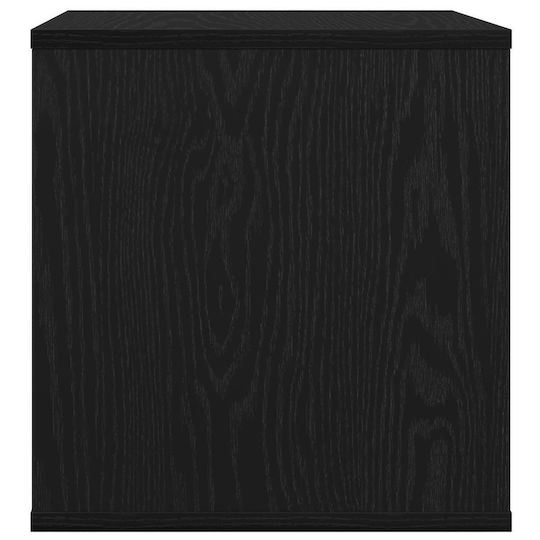 Vidaxl Кутия за Албуми за Винили Черен Дъб 37 X 36,5 X 38 См