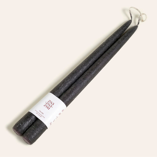 SteweHome Lumânare Decorativă Gri 2.2x30cm 2 Bucăți