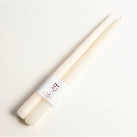 SteweHome Decorative Grey Taper Candle 30cm 2 Pieces