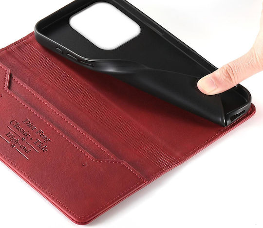 Motorola Edge 70 Fusion 5g Case Dierfeng Leather Wallet Red