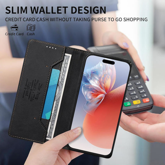Motorola Edge 70 Fusion 5g Case Dierfeng Leather Wallet Black
