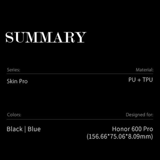 Honor 600 Pro 5G 5G Dux Ducis Skin Pro Series Flip Case Synthetic Leather PU TPU Black Wallet Stand