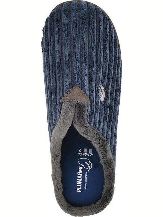 Herren Hausschuhe Grau 12027-Grau