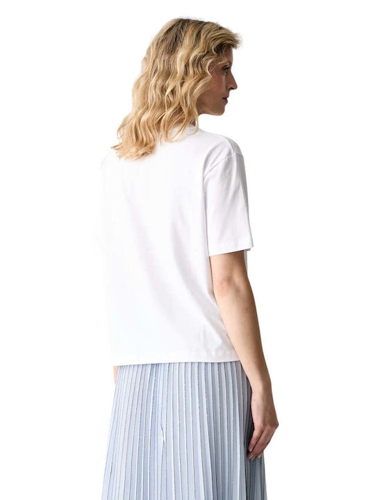 Damen T-Shirt Tierdruck Weiß