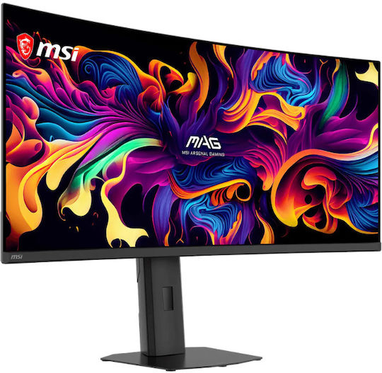 MSI MAG 341CQP X28 Ултраширок QD-OLED HDR Извит Gaming Монитор 34.18" QHD 3440x1440 280Hz с Време на реакция 0.03ms GTG