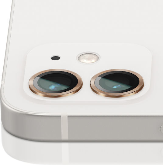 Zanaé Kameraobjektivschutz Iphone 12 Mini Gehärtetes Glas Aluminium Gold
