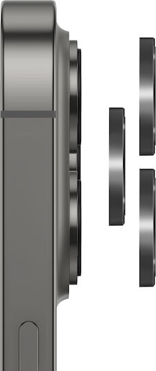 Zanaé Handy-Kameraschutz für iPhone 13 Pro / 13 Pro Max aus gehärtetem Glas Schwarz