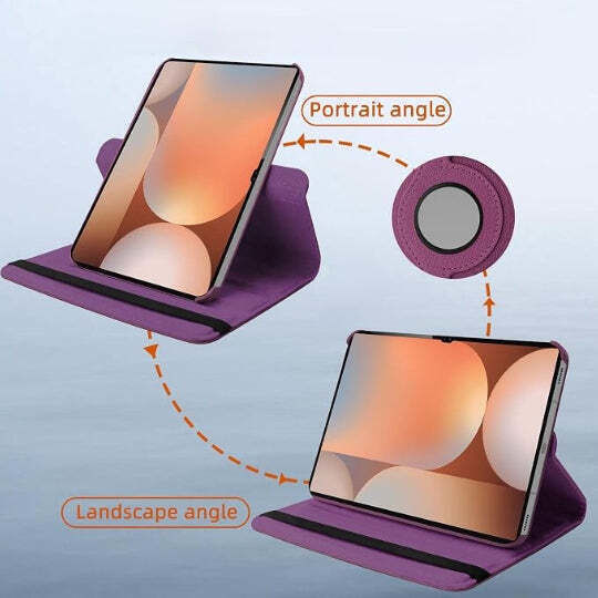 Smart Case 360° Rotating Stand Book Cover Samsung Galaxy Tab S8 S7 Purple