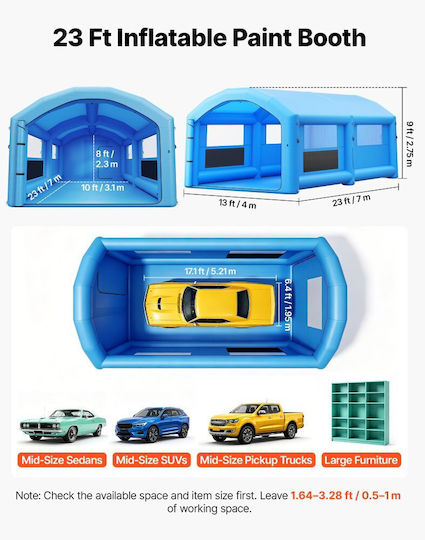 Vevor Vehicle Paint Booth with Blowers