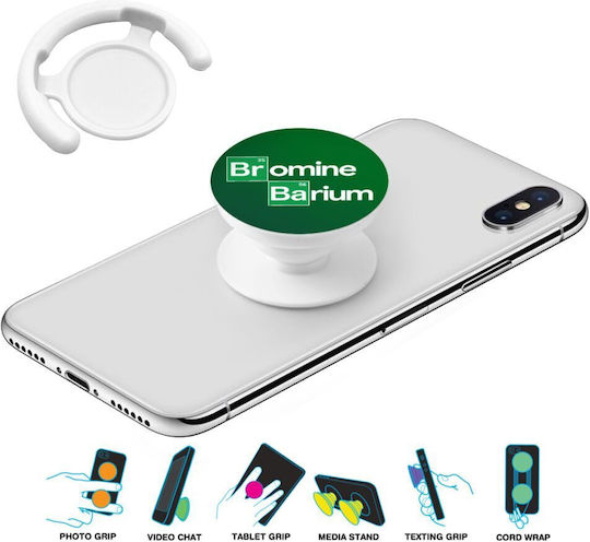 Breaking Bad Parody Bromine Barium Phone Holders Stand Weiß Λευκή Βάση Στήριξης Κινητού Στο Χέρι