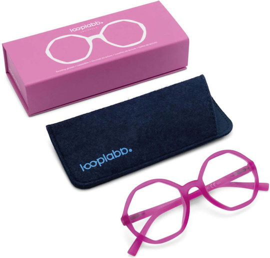 Looplabb Lesebrillen +3.00 in Rosa Farbe