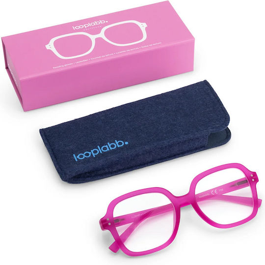 Looplabb Damen Lesebrillen +2.00 in Rosa Farbe