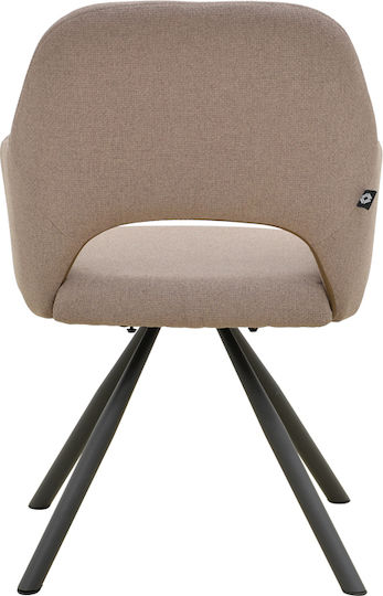 Dining Chair with Fabric Upholstery Beige 59x58x87cm
