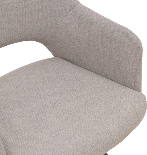 Dining Chair with Fabric Upholstery Grey 59x58x87cm