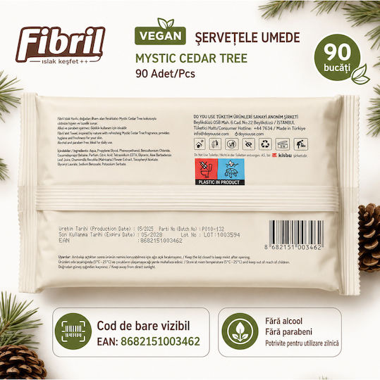 Fibril Fibril Baby-Feuchttücher Duftfrei & Parabene frei 90 Stück