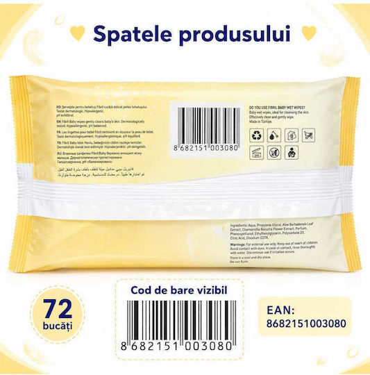 Fibril Μωρομάντηλα χωρίς Οινόπνευμα & Parabens 72τμχ