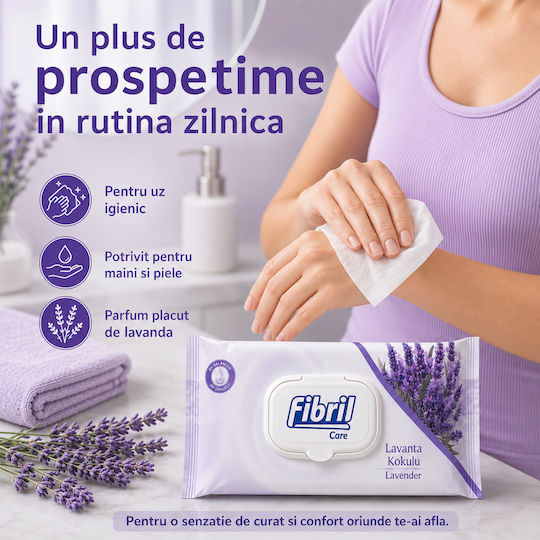 Fibril Șervețele Umede Bebe Fără Alcool și Parabeni 120 Bucăți