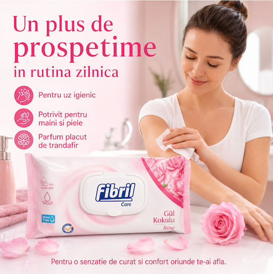 Fibril Șervețele Umede Bebe Fără Alcool și Parabeni 120 Bucăți