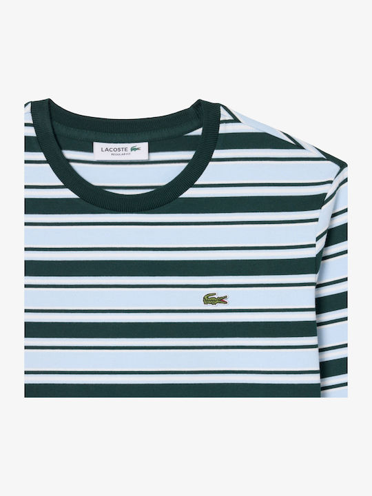Tricou Sport Dama Cu Dungi Albastru Deschis