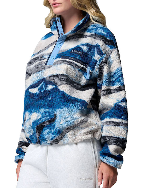 Helvetia Ii Printed Winter Women's Fleece Blouse Ecru
