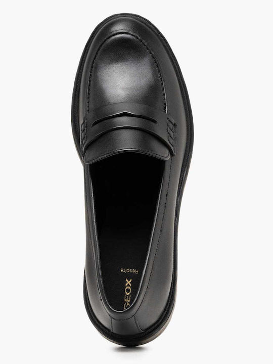 Δερμάτινα Γυναικεία Loafers σε Μαύρο Χρώμα