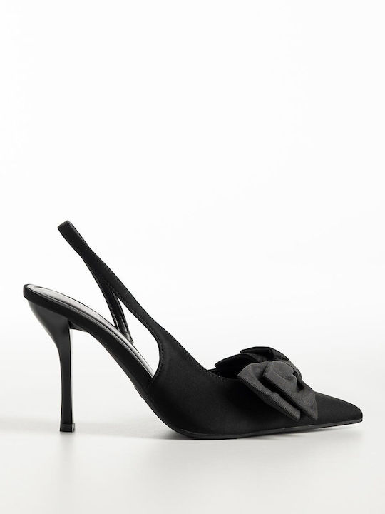 Spitze Zehe Pumps mit Absatzstiletto Schwarze X27-310-3298-Schwarz