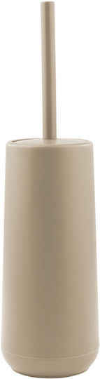 Estia Plastic Bathroom Brush and Bin Set Soft Close 5lt Beige Estia Plastic Bathroom Brush and Bin Set Soft Close 5lt Beige