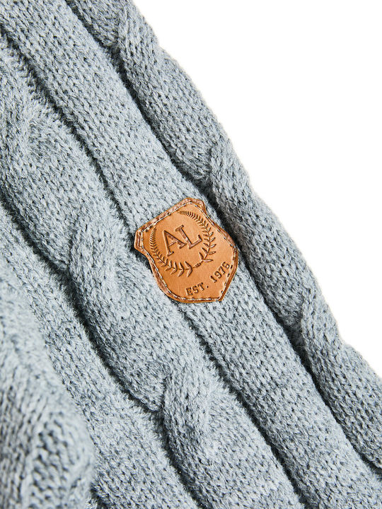Kids Knitted Cardigan with Grey Hooded