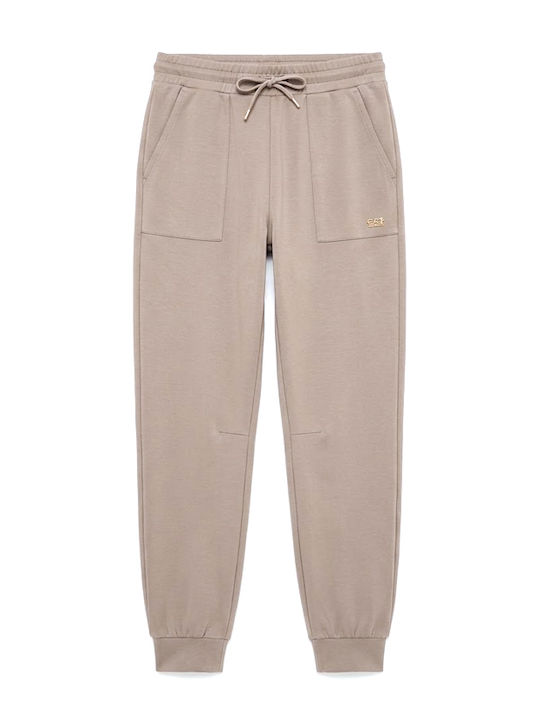 Damen Jogginghosen mit Jogger und Hohe Taille in Braun