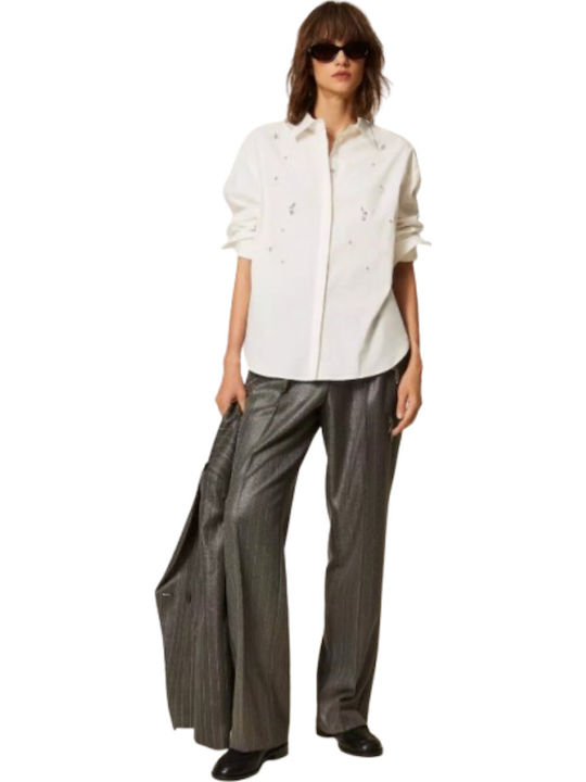 Long Sleeve Women's Shirt Off White