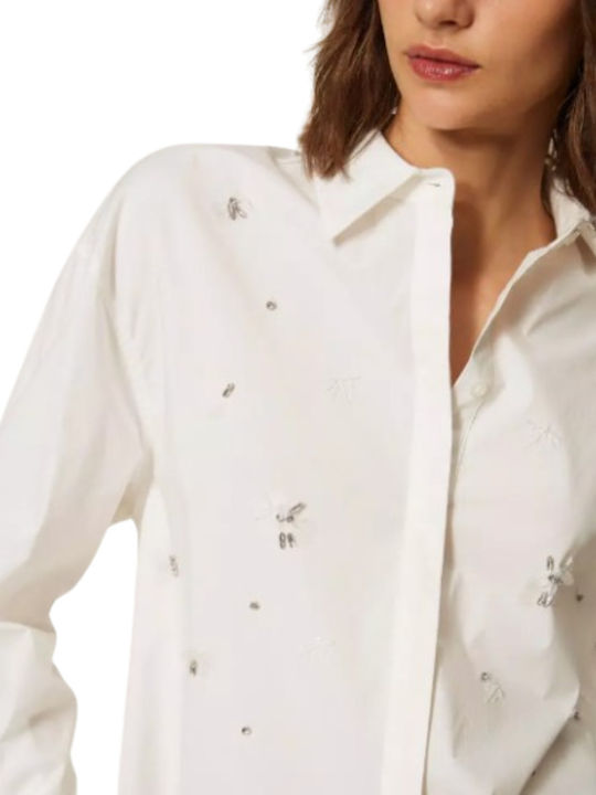 Long Sleeve Women's Shirt Off White