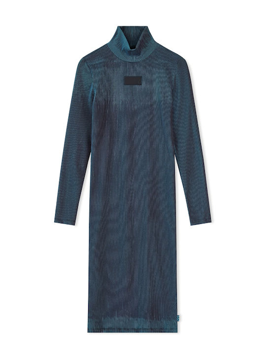 Summer Midi Dress Blue-Purple