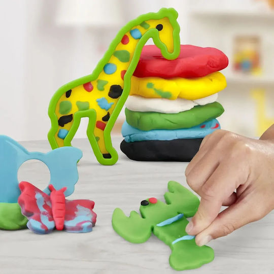 Hasbro Play-Doh Set de Aluat de modelare Plasticină cu 6 Culori pentru 3+ Ani