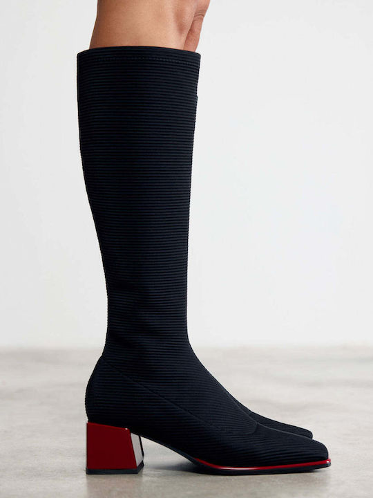 Damenstiefel mit Mittlerem Absatz Schwarz