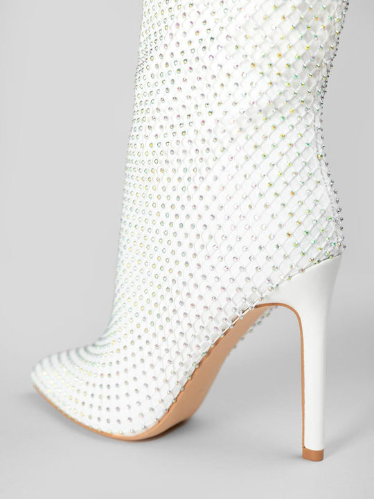 Damenstiefel mit Hohem Absatz Weiße
